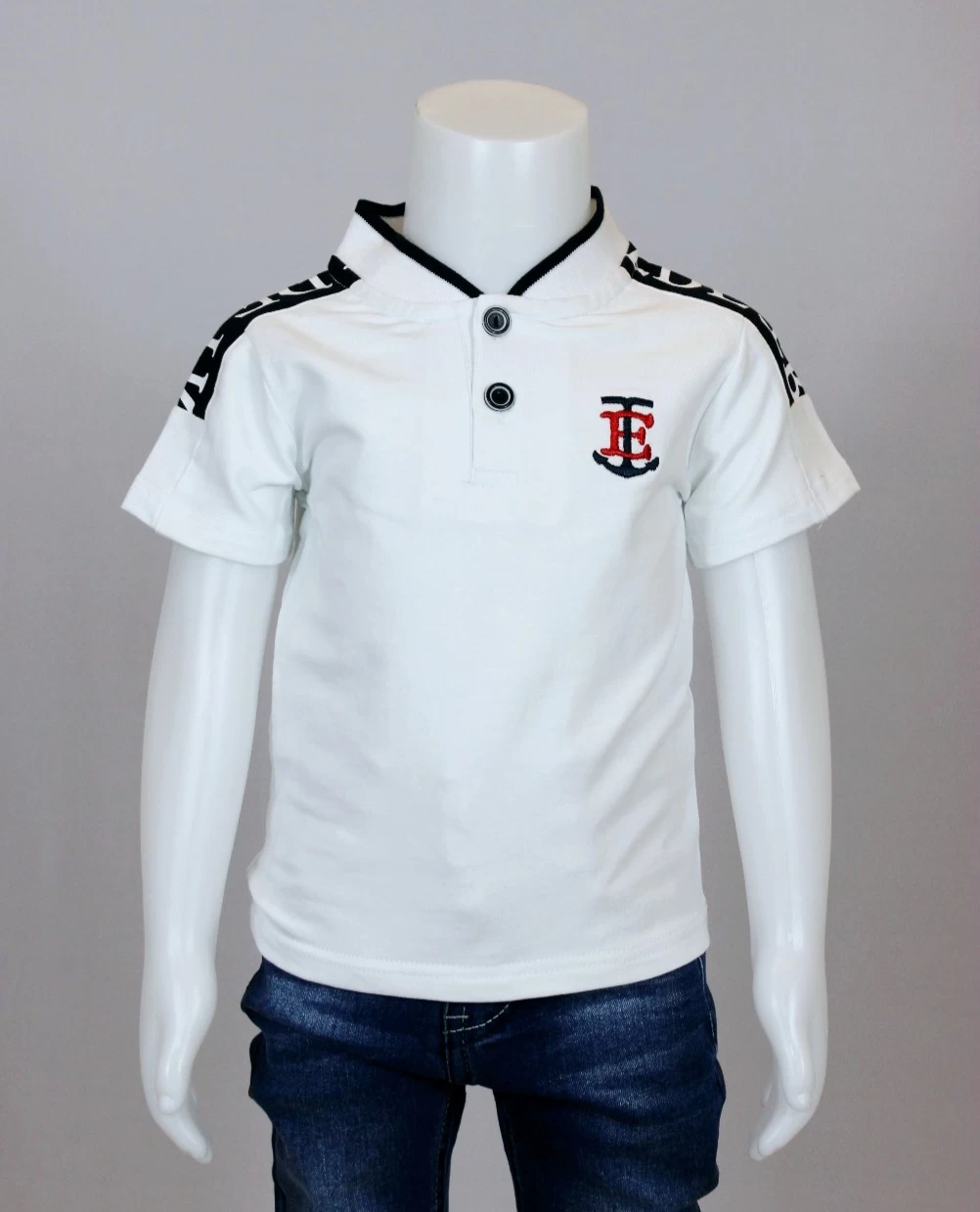 تيشرت بياقه مطويه للاولاد