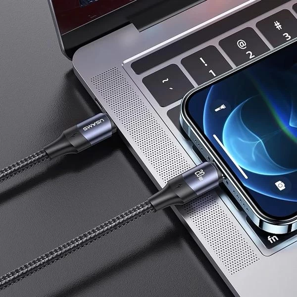 شاحن سلكي للايفون مقوى مدعوم بشحن سريع قوة 20w بمنفذ lightning