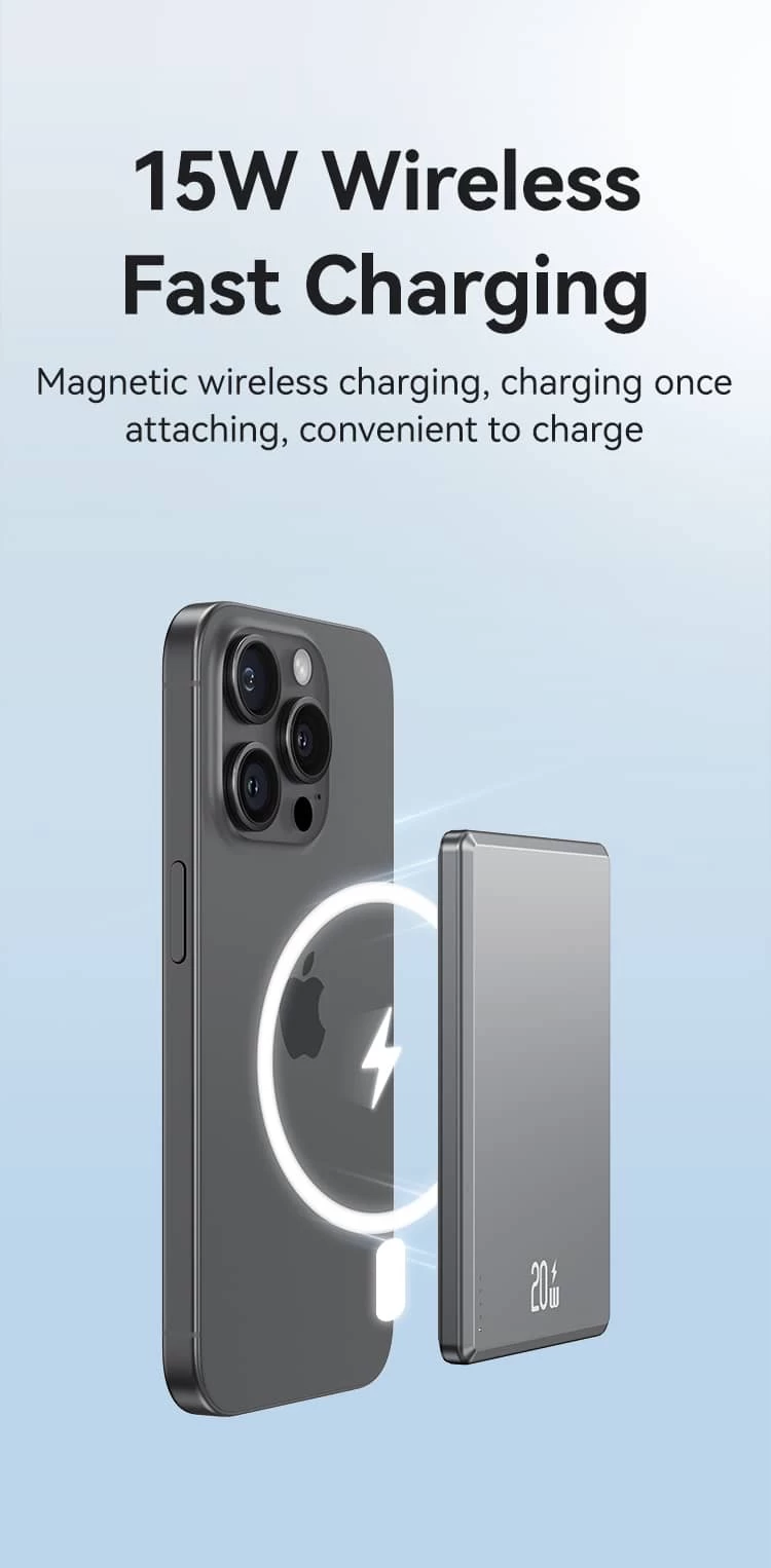 شاحن لاسلكي سهل الحمل بقوة 20w