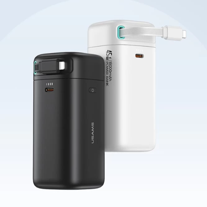 بنك الطاقة المغناطيسي 45 وات متعدد الوظائف ثنائي الإخراج المغناطيسي بقدرة 18000