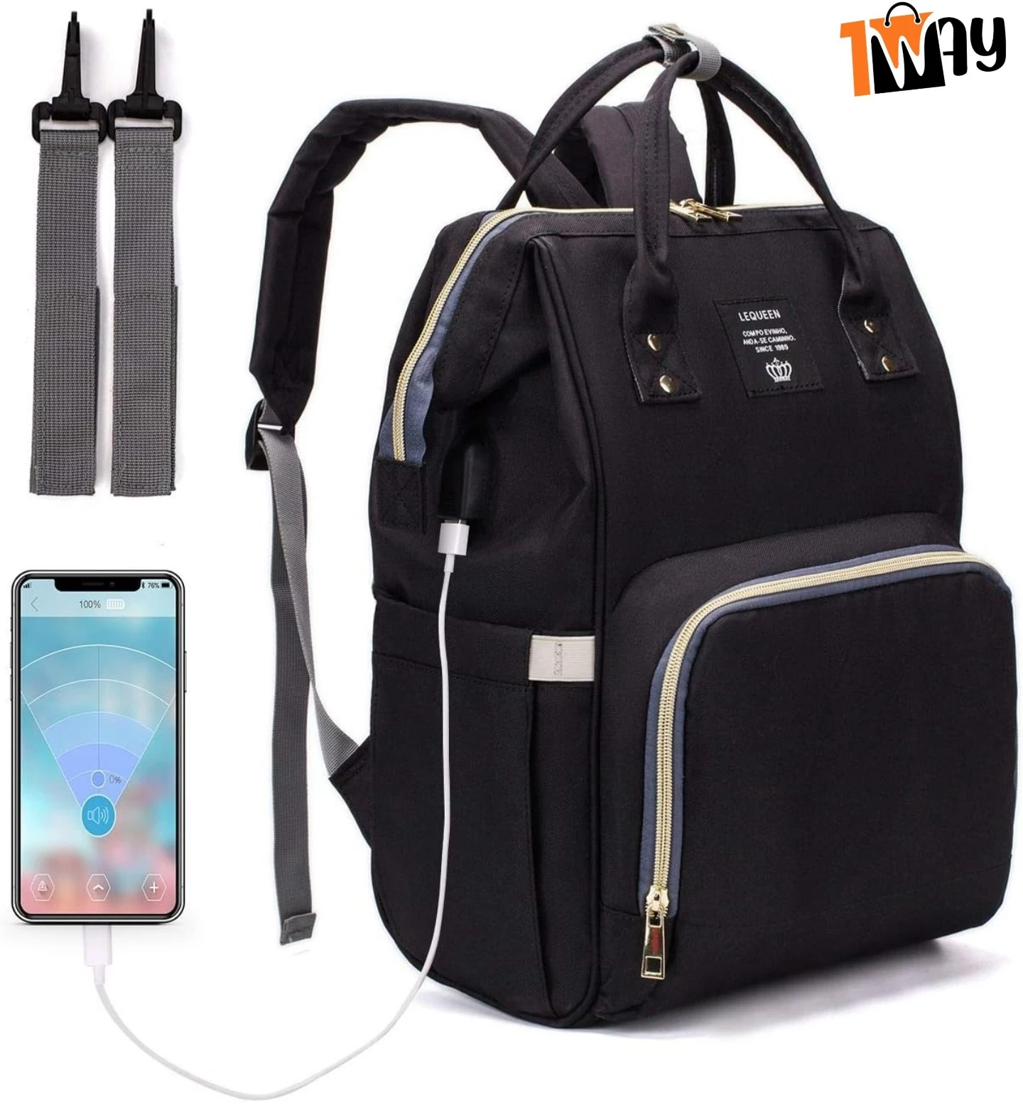 حقيبة ظهر بمنفذ شحن usb