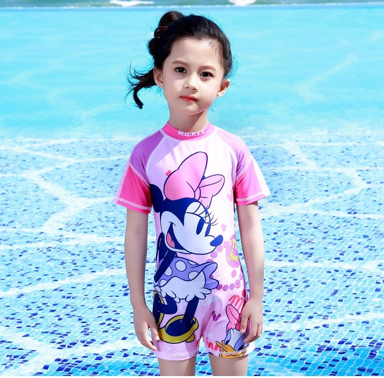 طقم سباحة بناتي برسوم ميني ماوس