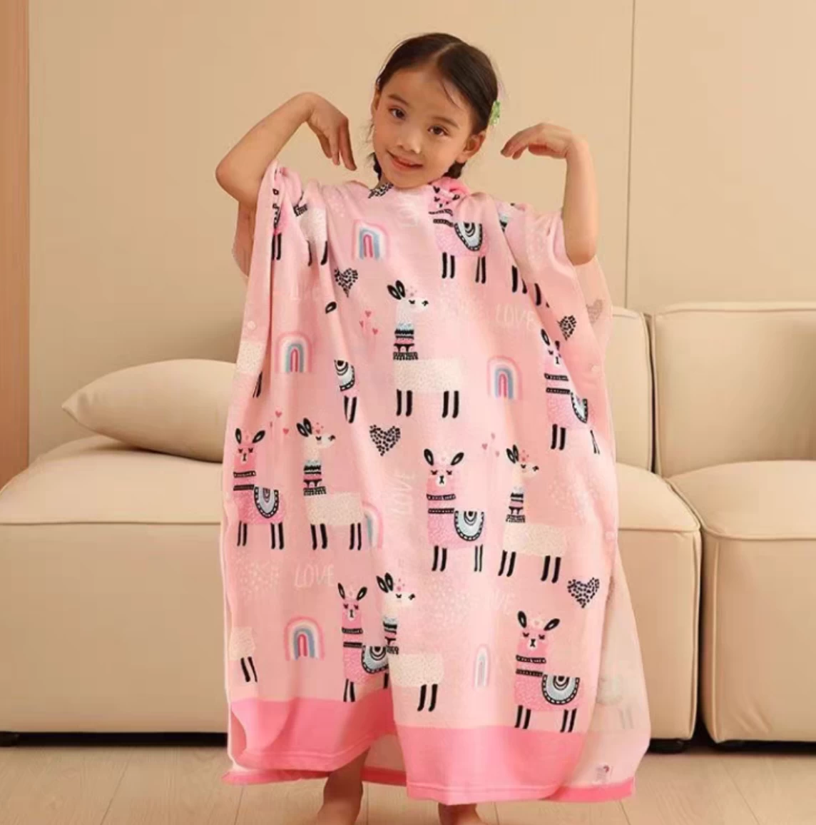 منشفه اطفال بغطاء رأس حجم كبير