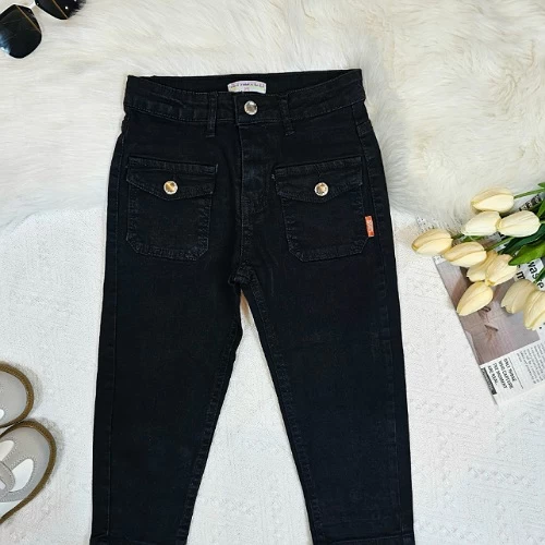 جينز بناتي اسود جميل