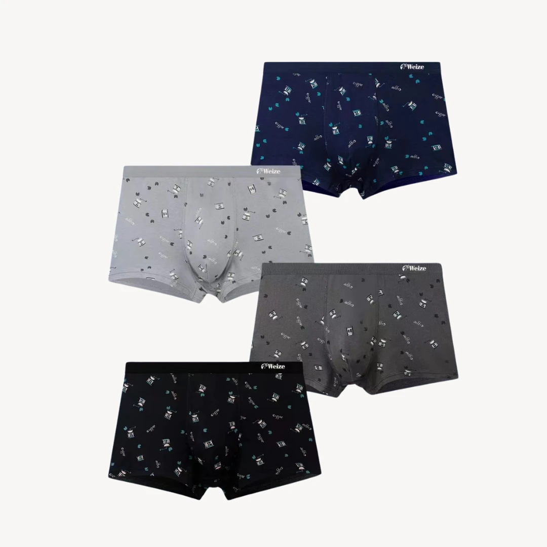 طقم حبتين من بوكسرات  الرجال  مزخرف